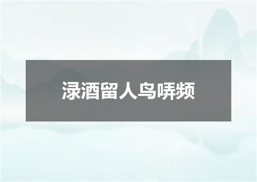 渌酒留人鸟哢频