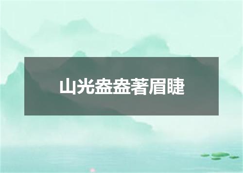 山光盎盎著眉睫