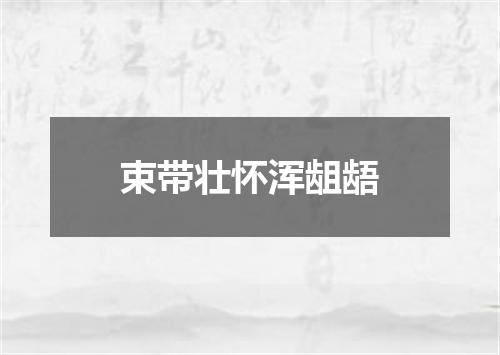束带壮怀浑龃龉