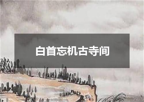 白首忘机古寺间