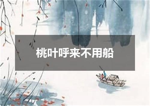 桃叶呼来不用船