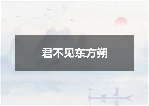 君不见东方朔