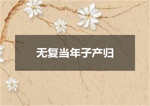 无复当年子产归