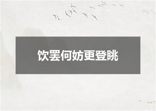 饮罢何妨更登眺