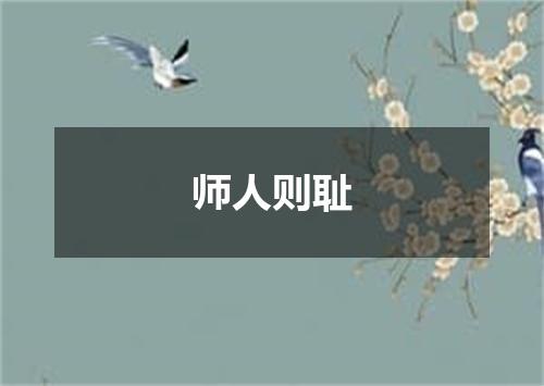 师人则耻