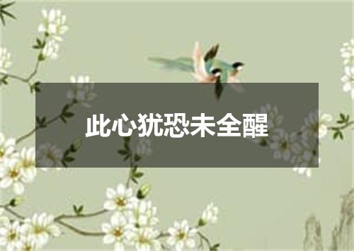 此心犹恐未全醒