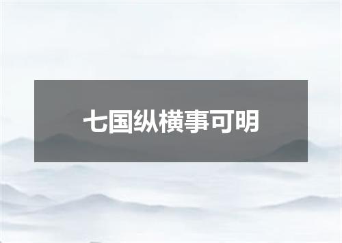 七国纵横事可明
