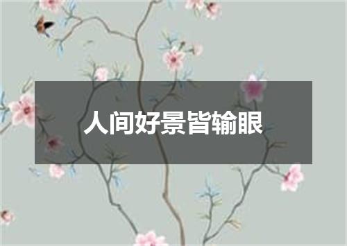 人间好景皆输眼