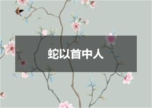 蛇以首中人