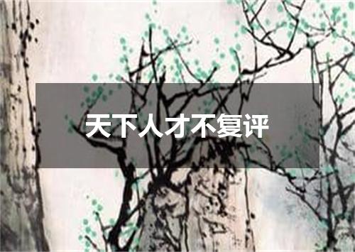 天下人才不复评