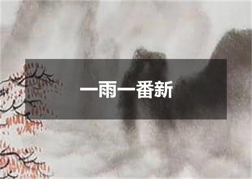 一雨一番新