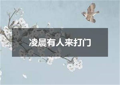 凌晨有人来打门