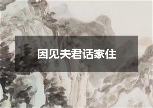 因见夫君话家住