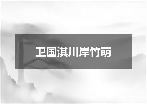 卫国淇川岸竹萌