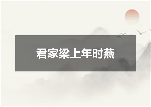 君家梁上年时燕
