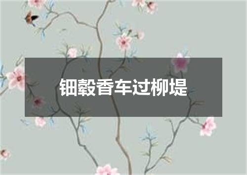 钿毂香车过柳堤