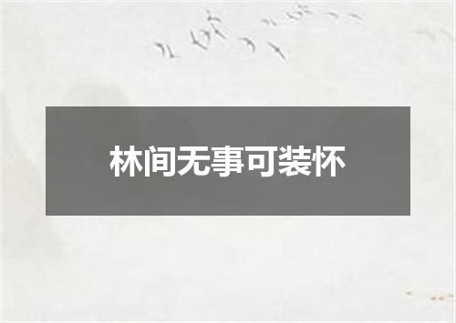 林间无事可装怀