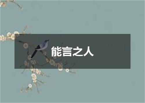 能言之人