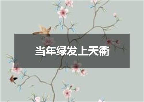 当年绿发上天衢