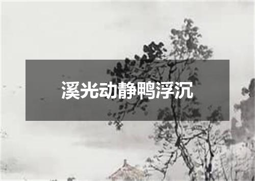 溪光动静鸭浮沉