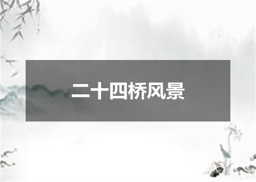 二十四桥风景