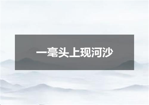 一毫头上现河沙