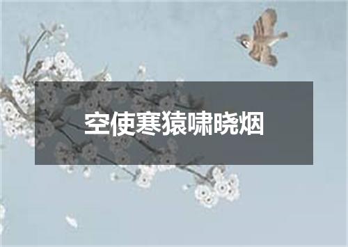 空使寒猿啸晓烟