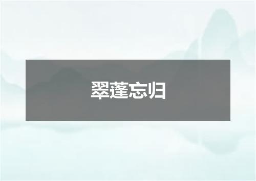 翠蓬忘归