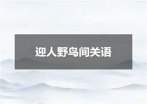 迎人野鸟间关语