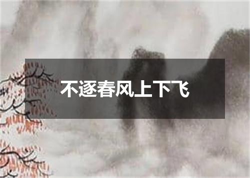 不逐春风上下飞