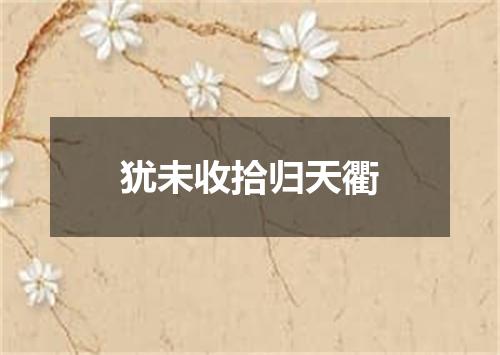 犹未收拾归天衢