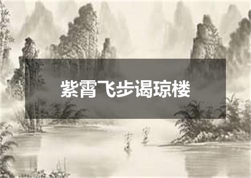 紫霄飞步谒琼楼