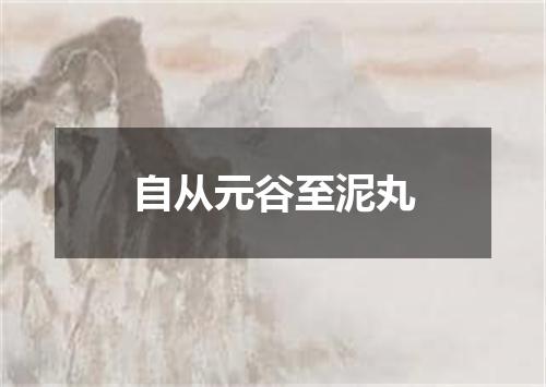 自从元谷至泥丸