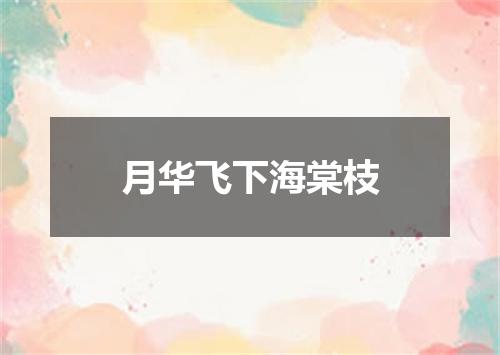 月华飞下海棠枝