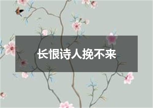 长恨诗人挽不来