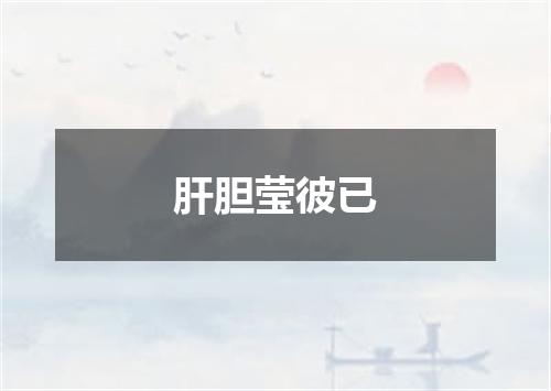肝胆莹彼已