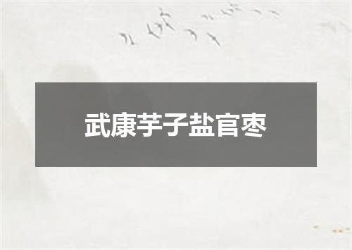 武康芋子盐官枣