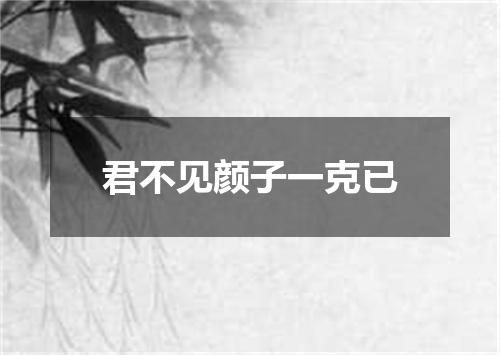 君不见颜子一克已