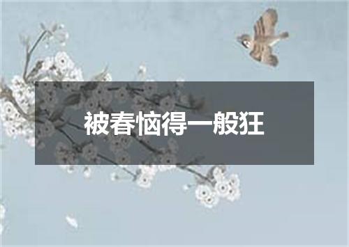 被春恼得一般狂