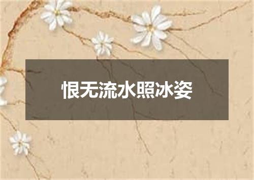 恨无流水照冰姿