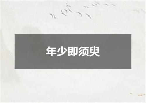 年少即须臾