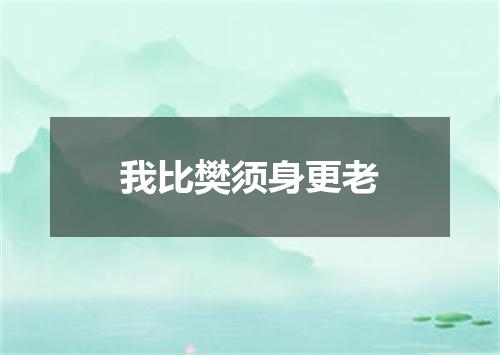 我比樊须身更老