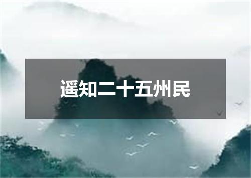 遥知二十五州民