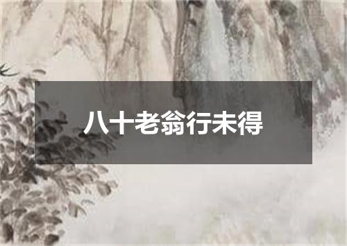 八十老翁行未得