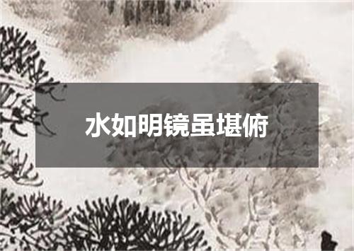水如明镜虽堪俯
