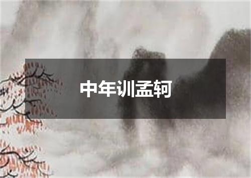 中年训孟轲