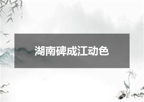 湖南碑成江动色