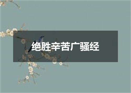 绝胜辛苦广骚经