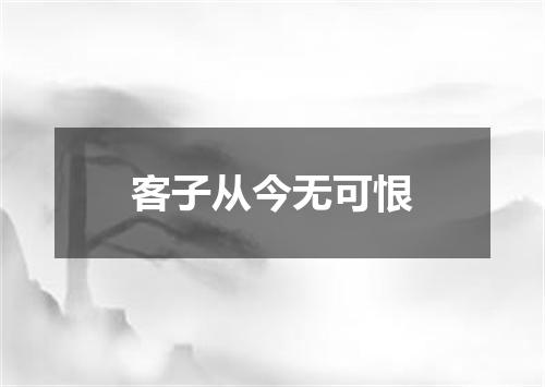 客子从今无可恨