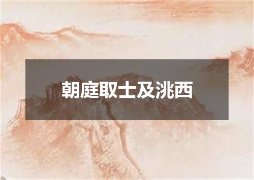 朝庭取士及洮西